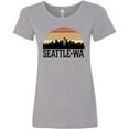 thumbnail image 3 of Inktastic Seattle Washington Skyline Sunset Women's T-Shirt, 3 of 5