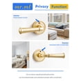 thumbnail image 3 of ACEEOCK Brushed Gold Privacy Door Handle, Interior Bedroom Bathroom Door Lever, Aluminium Alloy Handle Lever, 1 Pack, 3 of 8