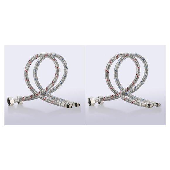 Billuyoard Mangueras de plomería de línea de agua de nuevo estilo trenzadas G1/4 agua fría caliente conector de grifo de suministro de acero Type1 NO1