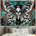 thumbnail image 2 of Shiartex Butterfly Mandala Goth Tapestry Skull Trippy Hippie Tapestry Cool Moth Tapestry Witch Tapestry for Bedroom Aesthetic Horizontal Vintage Tapestries Painting, 2 of 6