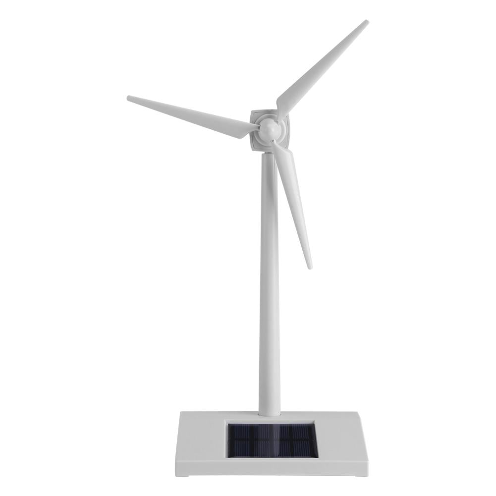 Desktop Model-Solar Powered Windmills/Wind Turbine&ABS Plastics White 