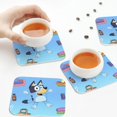 thumbnail image 7 of Lsque Bluey Pattern 4" Drink Coasters Set of 6, Leather Absorbent Coasters, Table Coaster Set Decorative Coffee Cup Coasters Housewarming Gift, 7 of 7