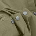 thumbnail image 7 of Fengqque Men's Mandarin Collar Button Down Shirt Jacket Long Sleeve Casual Overshirt with Pockets Army Green M, 7 of 7