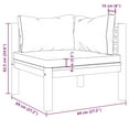 thumbnail image 4 of vidaXL 2 Piece Sofa Set with Dark Grey Cushions Solid Acacia Wood, 4 of 5