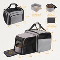 thumbnail image 2 of LitaiL - Portador para gatos con caja de arena, transportador de viaje suave para gatos con portador de alimentos, transportador portátil expandible para viajes en coche, hasta 20 libras para viajes, 2 of 5