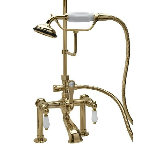 Elizabethan Classics ECRM22 Deck Mount Clawfoot Tub Faucet with Hand