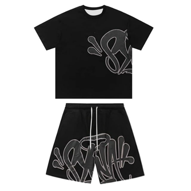 Dpytoraw European And Fashion Short T Shorts Children's Comfortable And Loose Casual Two Piece Set Size 5-6 Years