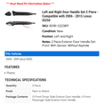 thumbnail image 2 of Left and Right Door Handle Set 2 Piece - Compatible with 2006 - 2015 IS250 2007 2008 2009 2010 2011 2012 2013 2014, 2 of 2