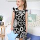 thumbnail image 4 of Fotbe Metallic Gears Vestido de Dormir para Niñas de 3 a 10 Años, Mangas Cortas, Estilo Princesa, Pijama Camisón con Mangas Voladas-Medium, 4 of 6
