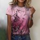 thumbnail image 2 of Blusa holgada de manga corta con cuello redondo y estampado a la moda para mujer Pompotops  hfajkhk130483, 2 of 6