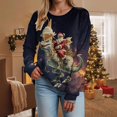 thumbnail image 6 of larppty Vintage Christmas Sweatshirts for Women Ugly Xmas Tops Santa Graphic Outfits Fashion Pullover Shirts (Light Purple, S), 6 of 6