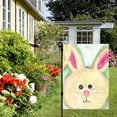 thumbnail image 5 of Easter Flower Bunny Garden Flags, 17.72x11.8 inch Linen Patio Decor for Outdoor Holiday Display, Spring Themed Yard Ornament, 5 of 7