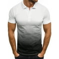 thumbnail image 2 of Floenr Mens T Shirts,Men's Casual Sports T-shirt Lapel 3D Gradient Short-sleeved, 2 of 3