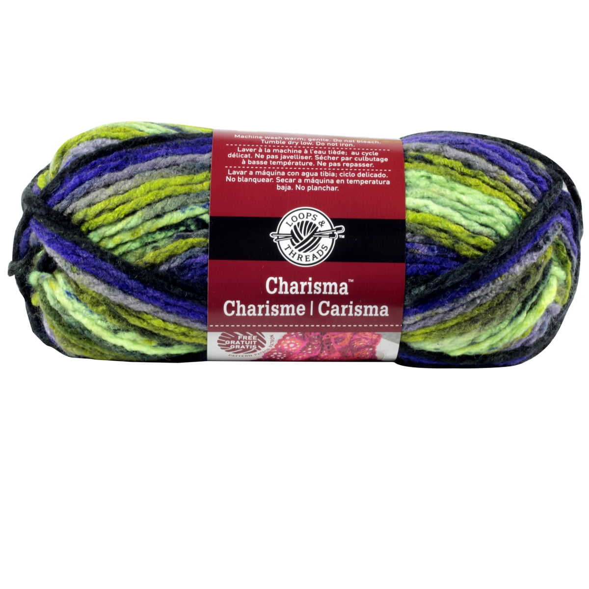 Loops & Threads Charisma Yarn - Multicolor Yarn for Knitting, Crochet, Weaving, Arts & Crafts - Dragonfly, Bulk 6 Pack