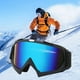 thumbnail image 1 of Ski Goggles Anti-Fog Windproof | Spherical Panoramic Lens UV Protection | Scratch-Resistant Adult Snow Sports Eye Shield | Helmet Compatible Adjustable Strap | Black 19x10.5cm, 1 of 6