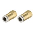 thumbnail image 5 of Push to Connect Tubing Fittings 8mm Tubing OD x 1/8 PT Female Straight Pneumatic Connector Golden Tone 2Pcs, 5 of 5