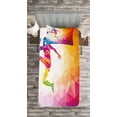 thumbnail image 3 of Ambesonne Teen Room Quilted Bedspread Set 2 Pcs, Ball Hitting Soccer, Twin Size, Multicolor, 3 of 3