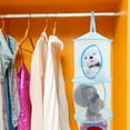 thumbnail image 3 of OULII 2Pcs Toy Storage Holder Multi Layer Polyester Fabrics Steel Wire Hammock Wall Hanging Net, 3 of 8