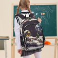 thumbnail image 7 of FORMRS Unisex School Backpack 17" Student Travel Bag with Laptop Compartment, Beige Astronaut, 7 of 7