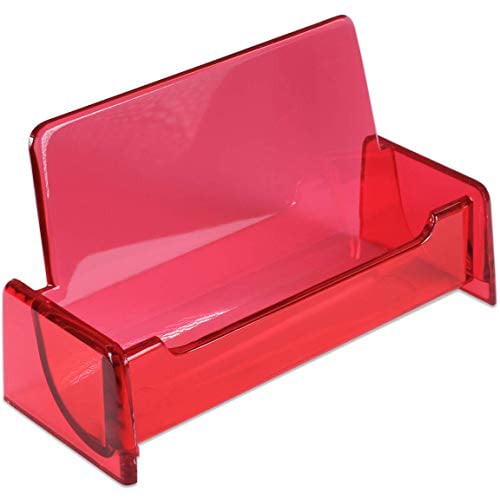 1pc Clear Acrylic Business Card Holder Display Stand Desktop Countertop 
