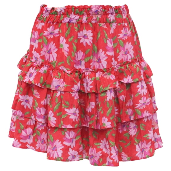 Pre-Owned LoveShackFancy Corbett Mini Skirt in Red Viscose
