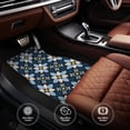 thumbnail image 4 of XMXT Waterproof Floor Mats for Cars, Flat Geometric Patterns Non-Slip Universal Fit Auto Carpet Car Decor Mat for Women Men, Set of 4, 4 of 6