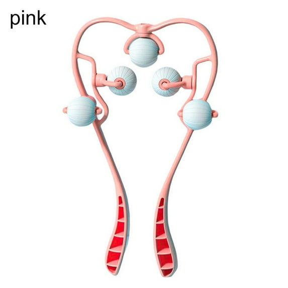 Handheld Relieve Pressure Deep Tissue Trigger Point Neck Massager Massage Roller Massage Tool Neck PINK