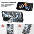 thumbnail image 5 of Case for Samsung Galaxy Z Fold 5 5G, Camouflage PU Leather Protective Slim Durable Phone Case Cover for Samsung Galaxy Z Fold 5 5G 2023 with 360 Free Rotation Ring Kickstand, Blue, 5 of 9