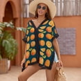 thumbnail image 3 of Monday Start with Oranges in The Dark Beach Cover Ups for Women Bathing Suit Cover Up Lace Bikini Swimsuit Coverup Beach Dress Shirt One Size, 3 of 6