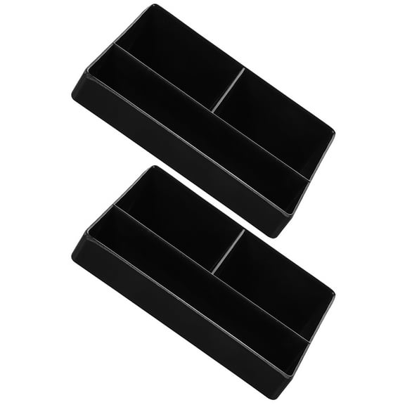 FUEENIRVA 2Pcs Multi-Grid Black Tea Bag Organizer Box for Coffee Station and Counter Storage
