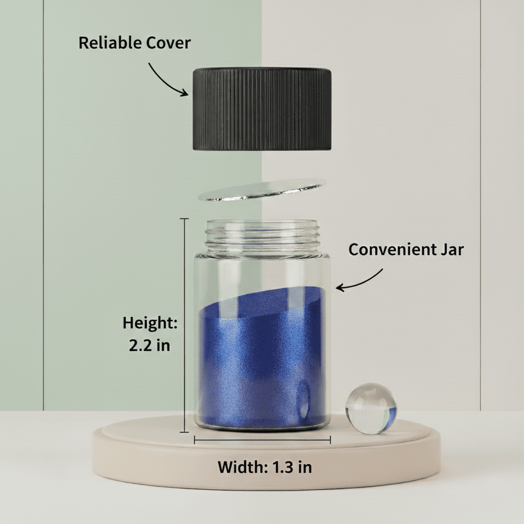 LEQU 10g 24-Color Shimmer Mica Powder 24 Pack