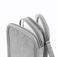 thumbnail image 4 of Digital Storage Bag, Double-Layered Gray Travel Carry Case For Tech Accessories, Fits Headphones Chargers Cables And Small Electronic Devices, 4 of 8