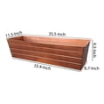 thumbnail image 4 of Rectangular Metal Flower Planter Box with Embossed Line Design- Large- Copper, 4 of 12