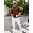thumbnail image 2 of COOFANDY Mens Knit Polo Shirts Casual Classic Polo Shirts Long Sleeve Collared Sweater, 2 of 6