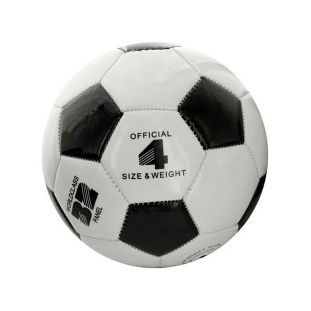 Kole Imports OT494-8 Taille 4 Noir et Blanc Brillant Ballon de Football - Pack de 8