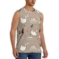 thumbnail image 2 of Balery Chicken Men's Sleeveless Muscle Shirts Workout Tank Top, Moisture Wicking, Odor Protection-X-Large, 2 of 8
