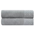 thumbnail image 1 of Market & Place Turkish Cotton Jacquard 2-Piece Bath Towel Set, Light Grey, 1 of 6