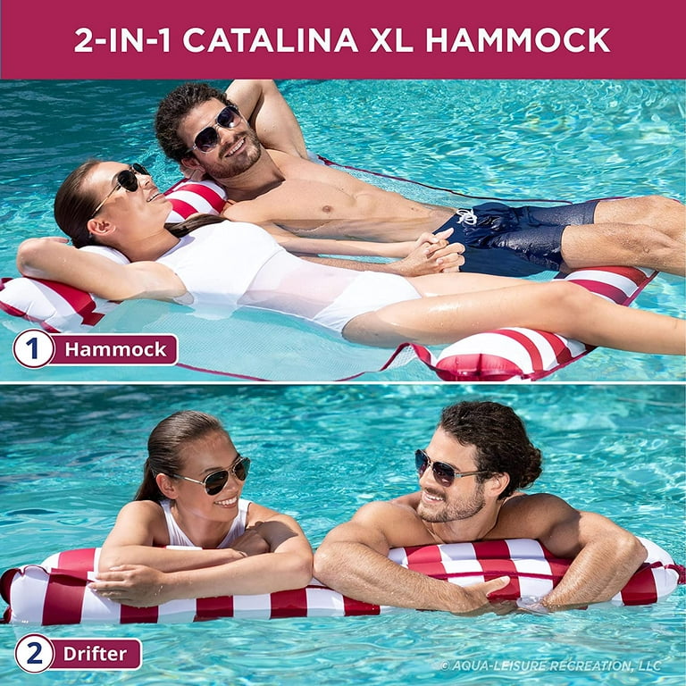 Aqua 4-in-1 Monterey Hammock Pool Float Water Hammocks, 1-2-3-4