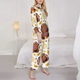 thumbnail image 4 of Bingfone Womens Pajama Sets Fall Turkey Print,Long Sleeve Loungewear Pajamas Set-Medium, 4 of 9