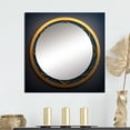 thumbnail image 1 of Designart "Holy Blue Divine Geometry Emblem I" Modern Geometric Square Mirror For Wall Decor - Large Gold Square Mirror Printed Wall Decor - Modern Square Living Room Mirror, 1 of 5
