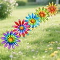 thumbnail image 4 of Meggemo Outdoor Garden Landscape Metal Flower Stakes Set of 5 Decorative Plant Sticks for Lawn way Border Patio Yard Art Decor, 4 of 6