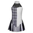 thumbnail image 3 of Fldy Robe de Danse d'Halloween pour Filles, Tutu de Ballet Rétro, Combinaison de Cirque, Justaucorps de Clown, Blanc 8, 3 of 5