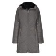 thumbnail image 5 of qucoqpe Women's Fashion Quilted Puffer Jacket Solid Color Hooded Long Sleeve Winter Coat for Women, 5 of 6