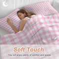 thumbnail image 5 of Pink Bedding 3 Piece Duvet Cover Set California King, Country French Rustic Buffalo Plaid Modern Art Soft Microfiber Comforter Cover with Zipper Closure & Pillowcases, FadeResistant Quilt Cover, 5 of 9
