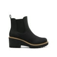 thumbnail image 2 of BURUDANI Women’s Round-Toe Wedge Chelsea Ankle Boots Low Wedge Heel Platform Booties, 2 of 5