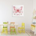thumbnail image 3 of Stupell Industries Bohemian Pink Symmetrical Butterfly Florals Canvas Art, 24 x 24, by Creative Studio, 3 of 8