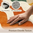 thumbnail image 6 of ODIKA 8'x10' Washable Area Rug Orange Burnt Groovy Abstract Waves Distressed Vintage Creamy for King Size Bedroom Under Bed, Master Suite, Non-Shedding, Easy Care, 6 of 7