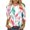 Multicolor Plus Size Blouse for Women_s, variant on CYMMPU 3/4 Sleeve Blouses for Women Dressy Casual Round Neck Tunic Tops Loose Fit Floral Pattern Fall Fashion Shirts Spring Tops Lightweight Basic T-Shirts XXL