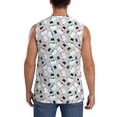 thumbnail image 4 of Haiem Men's Colorful Hat Snowman Print Tank Tops Summer Sleeveless Cut Off Workout T-Shirts Fitness Vest Athletic Undershirts-3X-Large, 4 of 8