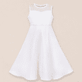 thumbnail image 2 of Sunny Fashion Girls Dress Formal White Chiffon Lace Sequin Baptism Wedding Bridesmaid 14 Years, 2 of 9